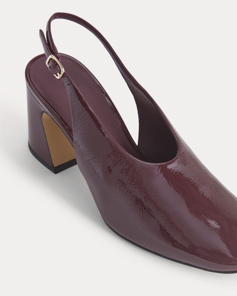 Curved Slingback Heel | Burgundy