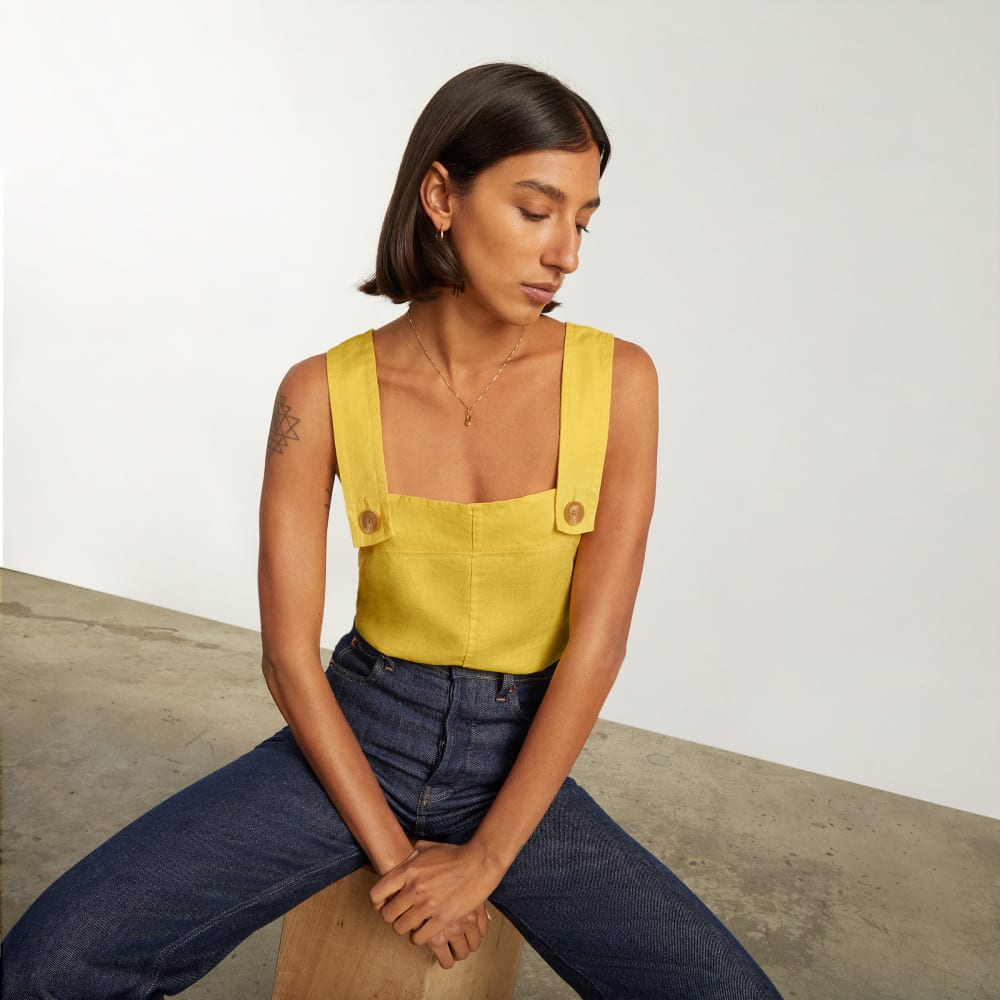The Apron Linen Tank | Super Lemon