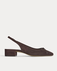 The Ballet Slingback Heel | Dark Chocolate