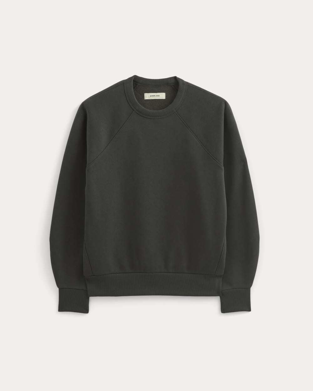 Luxe Fleece Raglan Crewneck | Washed Black