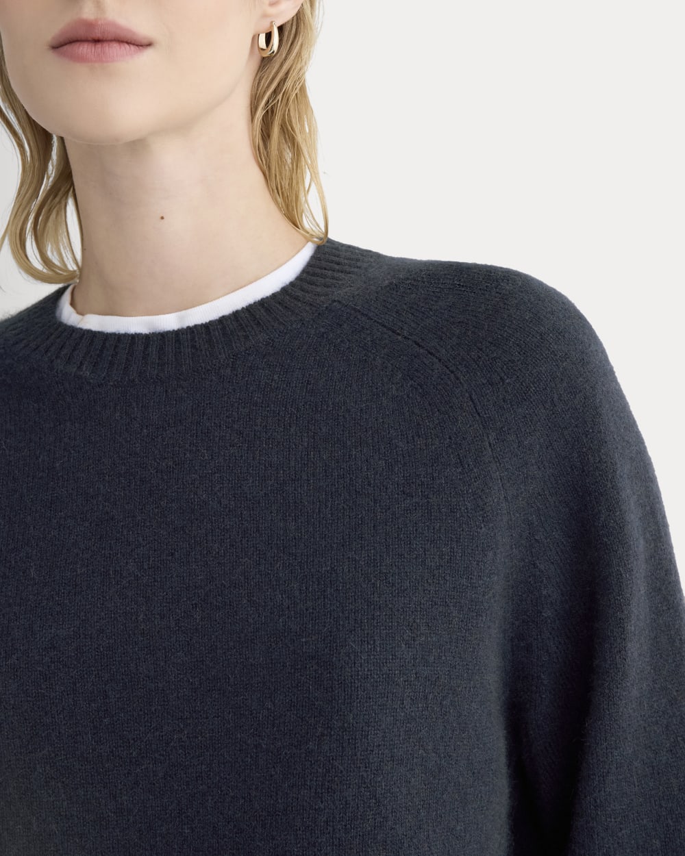 The Boxy Crew in Cashmere | Navy