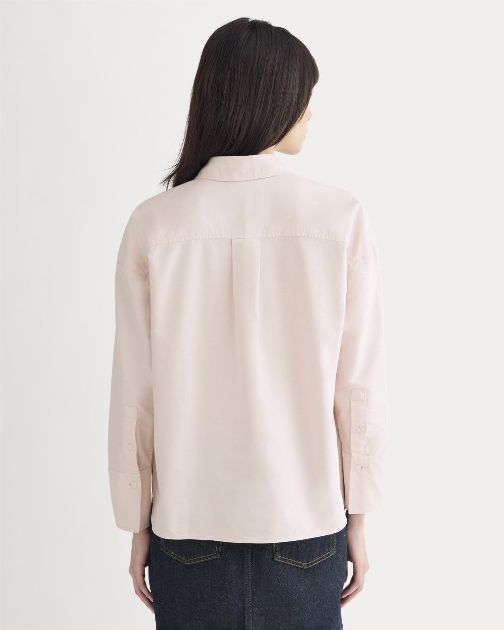 The Boxy Oxford | Rose Quartz Chambray