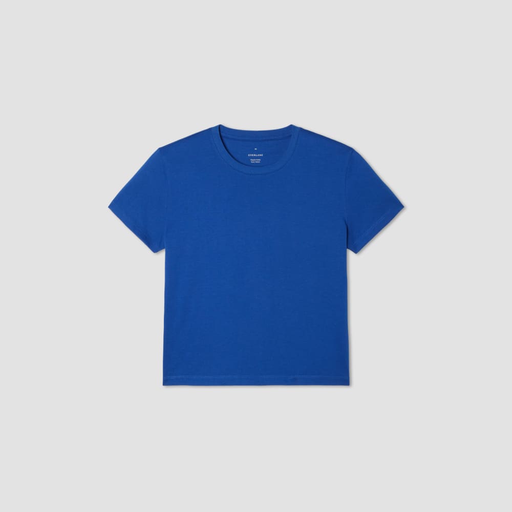 The Box-Cut Tee in Essential Cotton | Mazarine Blue | No Pocket