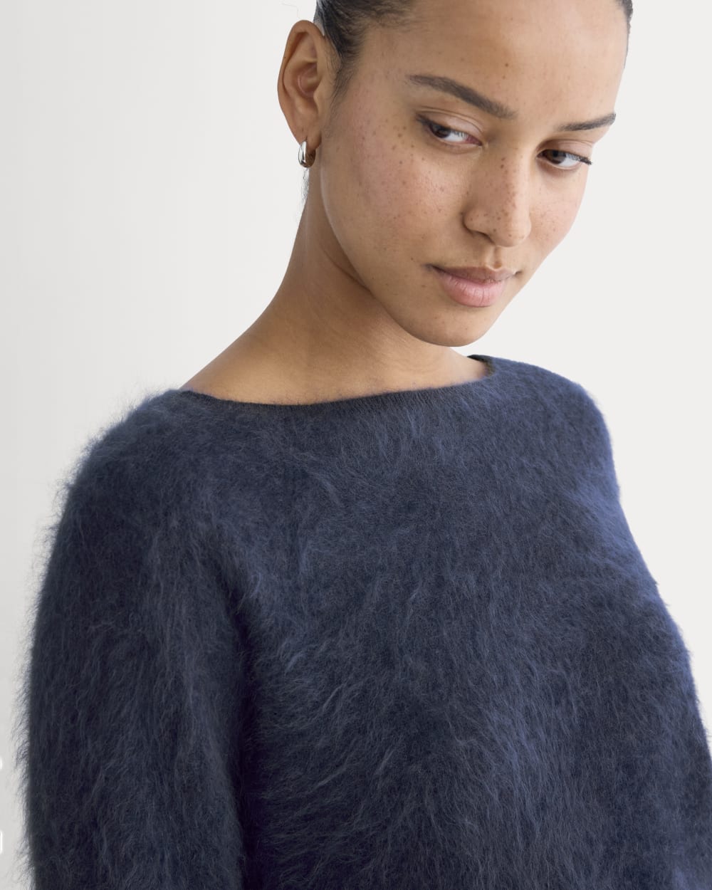 Lush Cashmere Boatneck Sweater | Starry Navy