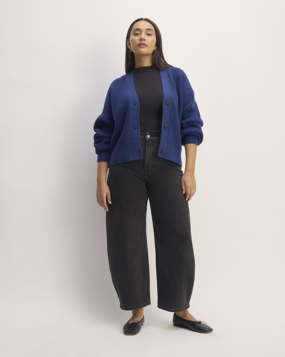 The Boxy Cardigan in Everyday Cotton | Bellwether Blue