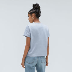 The Box-Cut Tee in Essential Cotton | Mist | Pocket