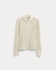 Cozy Rib Button-Up | Bone