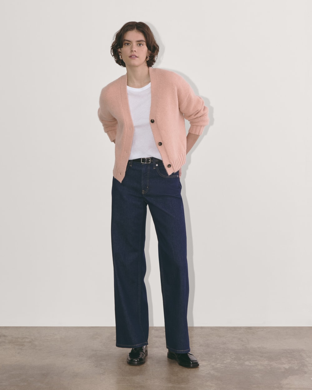 The Boxy Cardigan in Alpaca | Blush Pink
