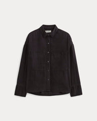 The Boxy Overshirt in Buttersoft | Black