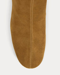 Leather Curved-Heel Boot | Russet