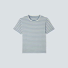 The Box-Cut Tee in Essential Cotton | Spring Lake / Canvas | No Pocket