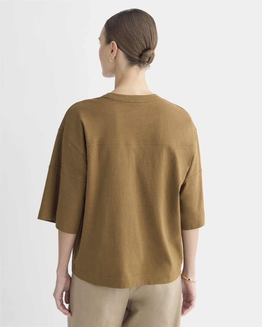 Oversized Varsity Tee in Essential Cotton | Toffee