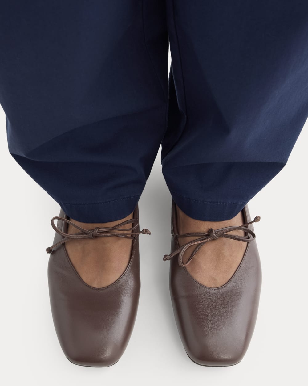 Leather Keyhole Flat | Burnt Umber