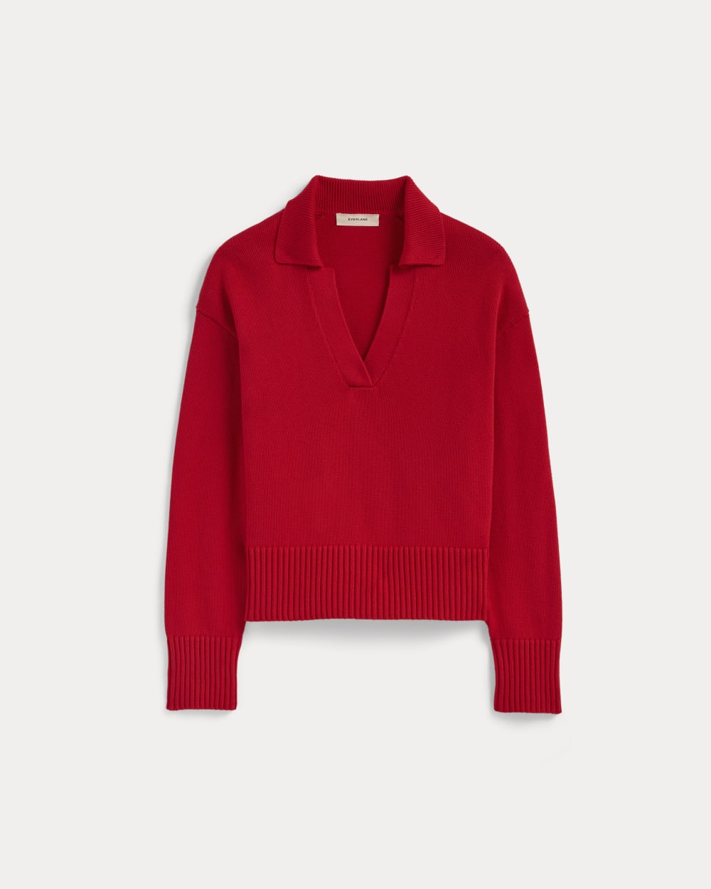 The Boxy Polo in Everyday Cotton | Classic Red