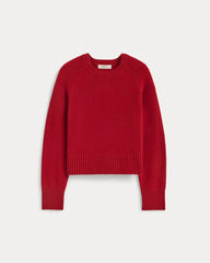 The Boxy Crew in Cashmere | Berry Red