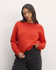 The Boxy Sweater in Everyday Cotton | Poppy Red