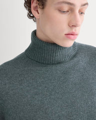 Luxe Merino Relaxed Turtleneck | Heather Midnight Navy