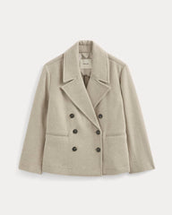 ReWool Short Peacoat | Heather Wheat
