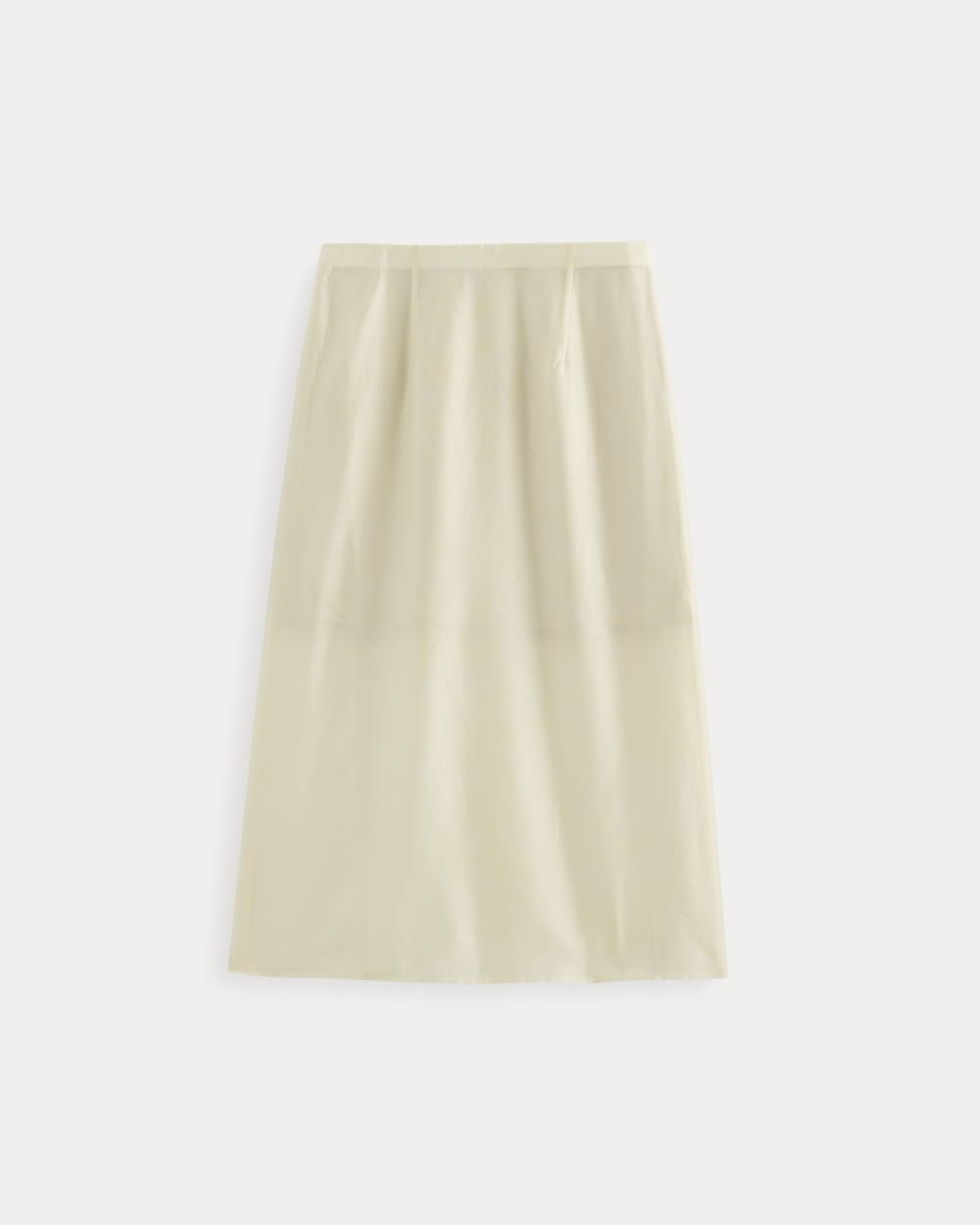 Midi Skirt in Cotton-Silk Organza | Parchment
