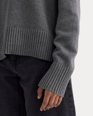 The Boxy Sweater in Everyday Cotton | Heathered Charcoal