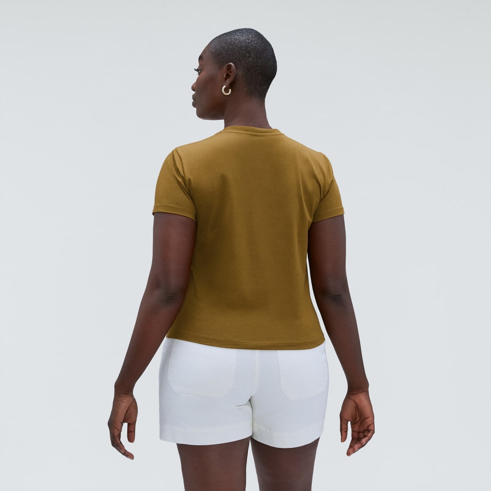 The Box-Cut Tee in Essential Cotton | Tapenade | No Pocket