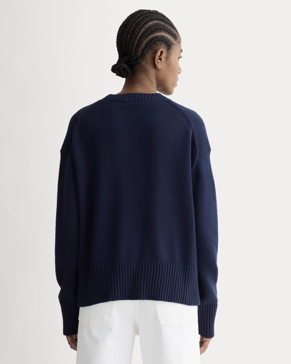 The Boxy Sweater in Everyday Cotton | Navy