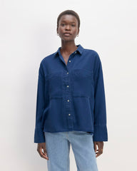 The Boxy Overshirt in Buttersoft | Bellwether Blue