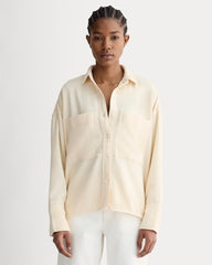 The Boxy Overshirt in Buttersoft | Parchment
