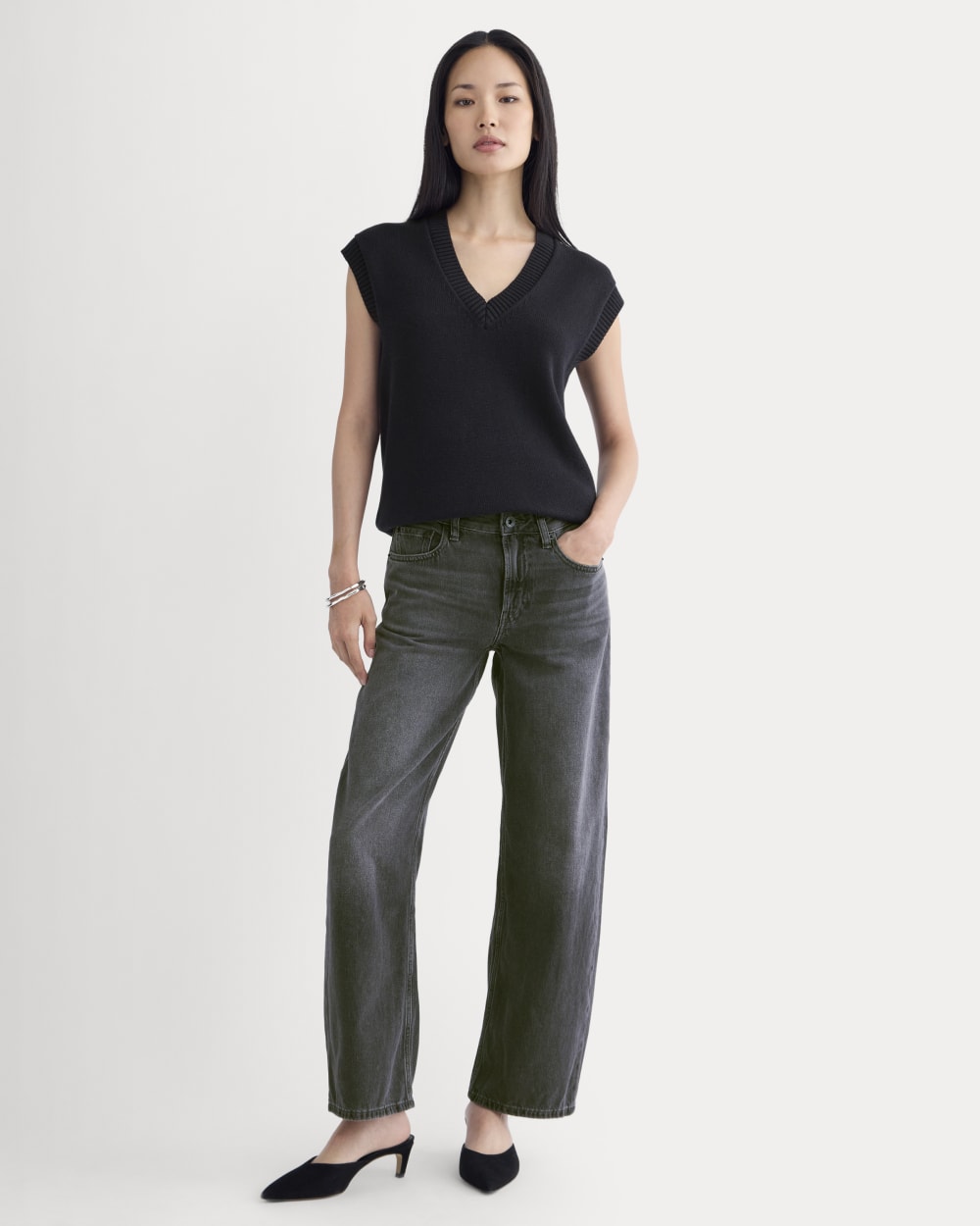 Loose Curve Jean | Carbon Midnight