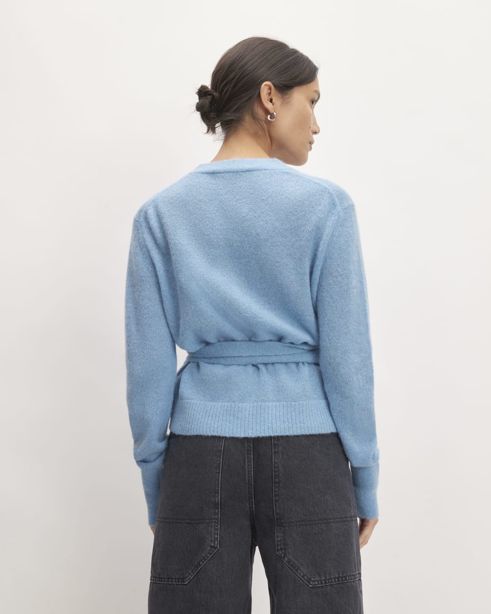 The Alpaca Wrap Sweater | Heritage Blue