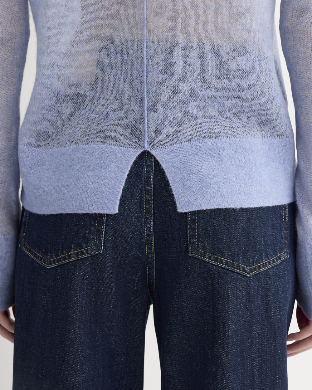 The Air Alpaca™ Relaxed Crew Top | Soft Blue