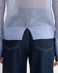 The Air Alpaca™ Relaxed Crew Top | Soft Blue