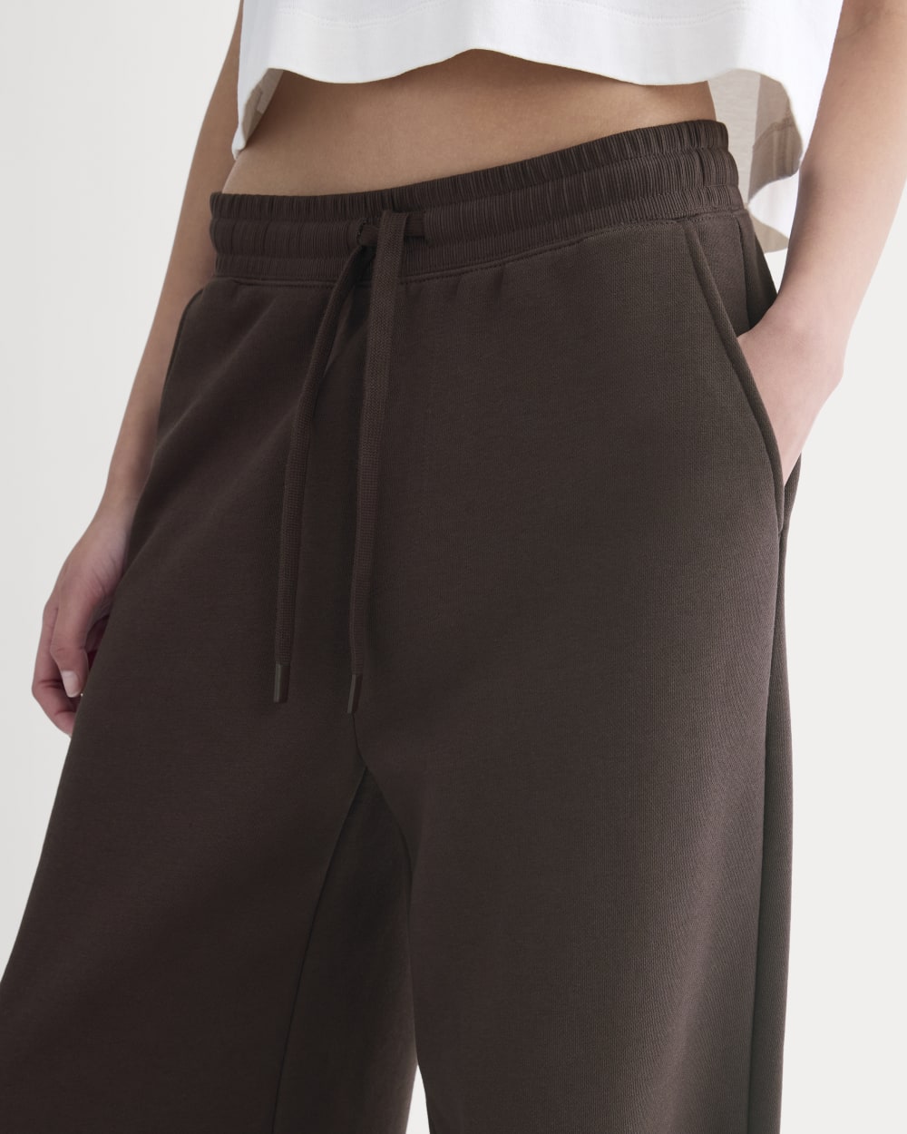 Luxe Fleece Wide-Leg Sweatpant | Dark Chocolate