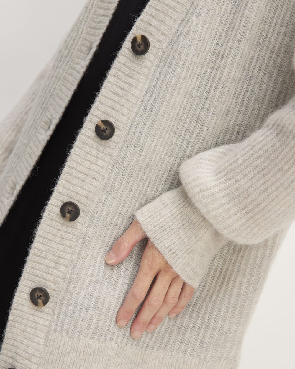 The Alpaca Oversized Cardigan | Almond