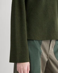 The Boatneck Top in Everyday Cotton | Dark Green