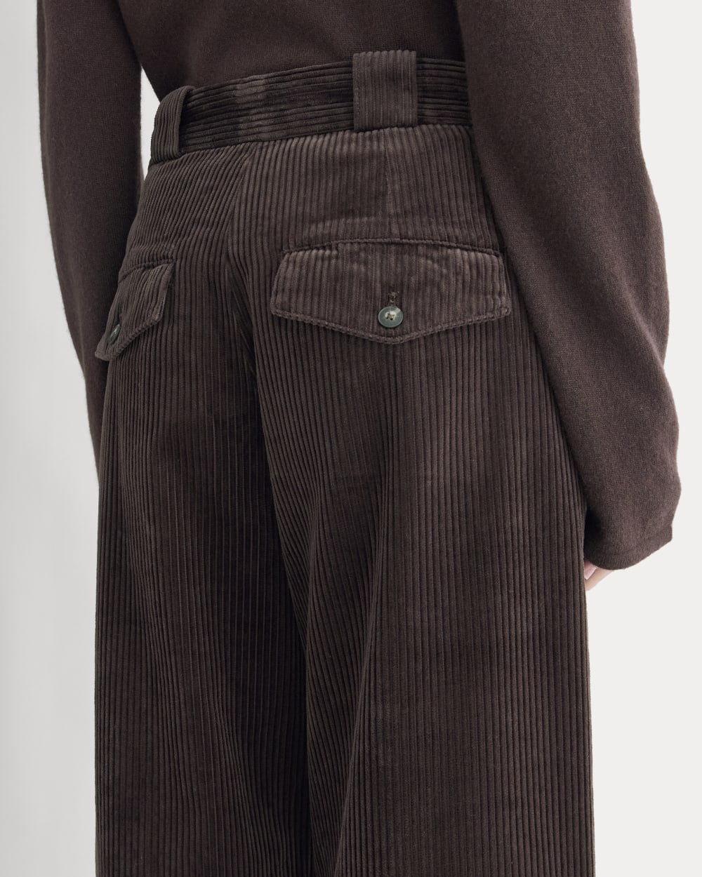 Corduroy Wide-Leg Trouser | Dark Chocolate
