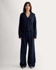 The Boxy Polo in Everyday Cotton | Navy