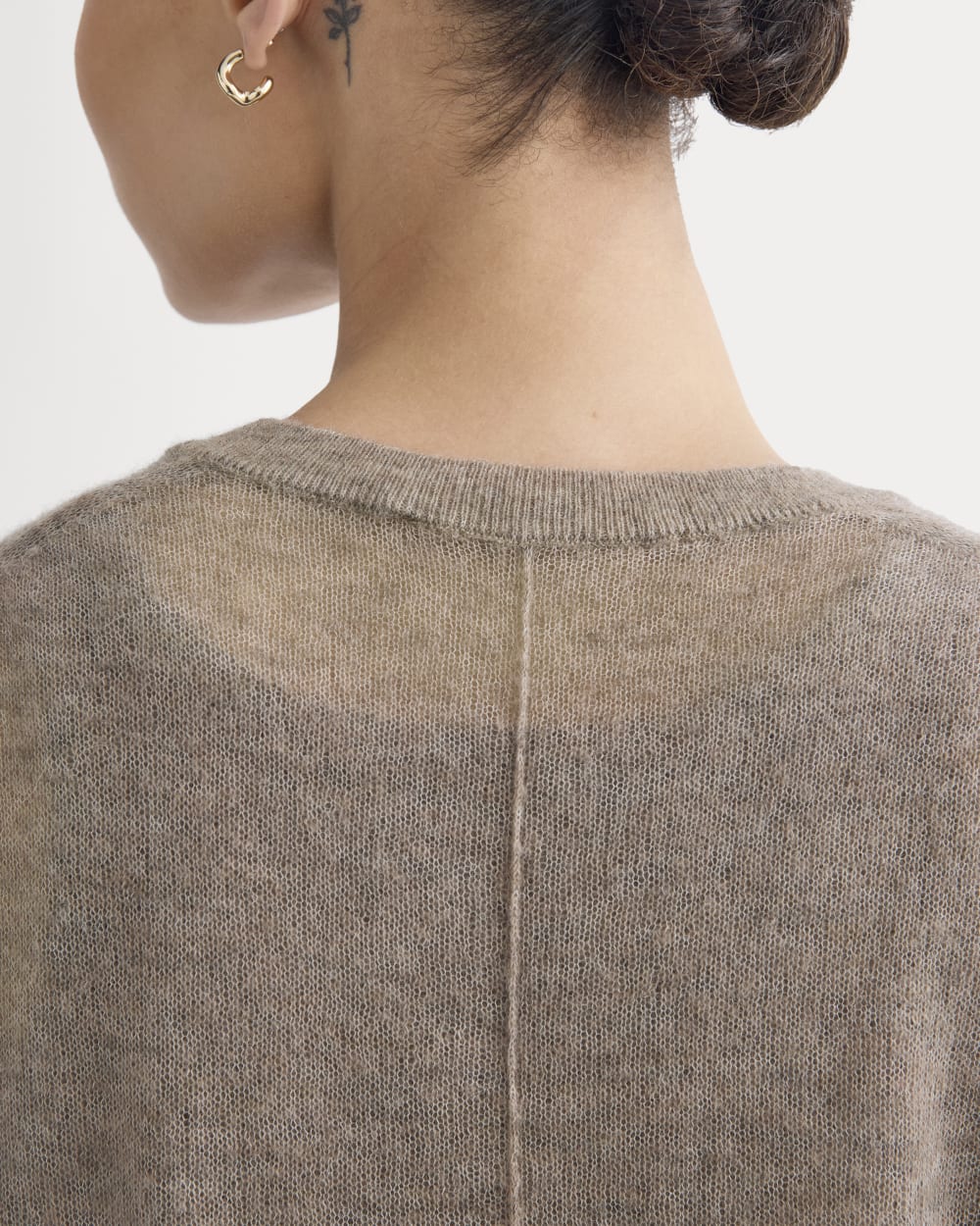 The Air Alpaca™ Relaxed Crew Top | Heathered Chocolate Chip