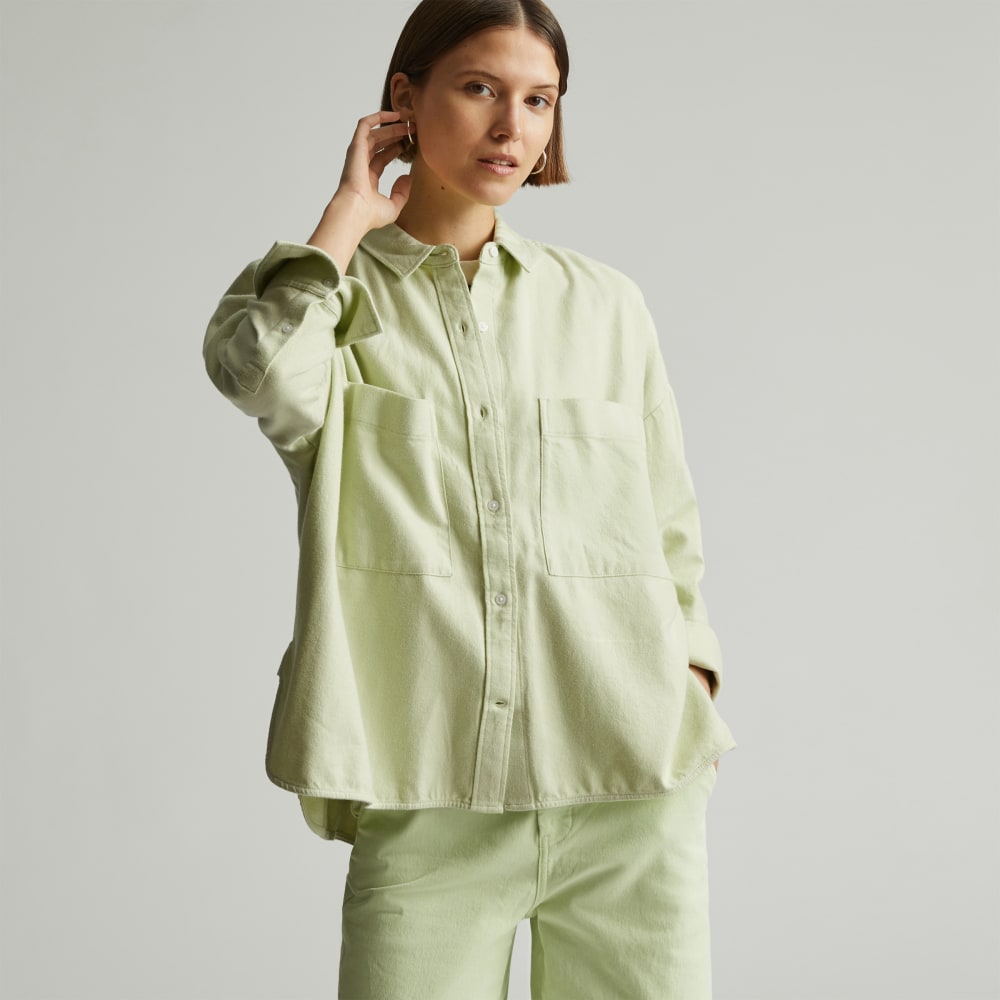 The Boxy Flannel | Seafoam Green