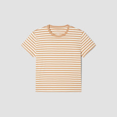 The Box-Cut Tee in Essential Cotton | Caramel / Canvas Tan | No Pocket