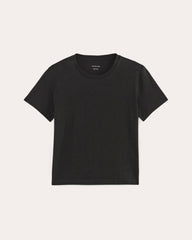 The Box-Cut Tee in Essential Cotton | Black | No Pocket