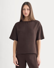 Drapey Crepe Top | Dark Chocolate