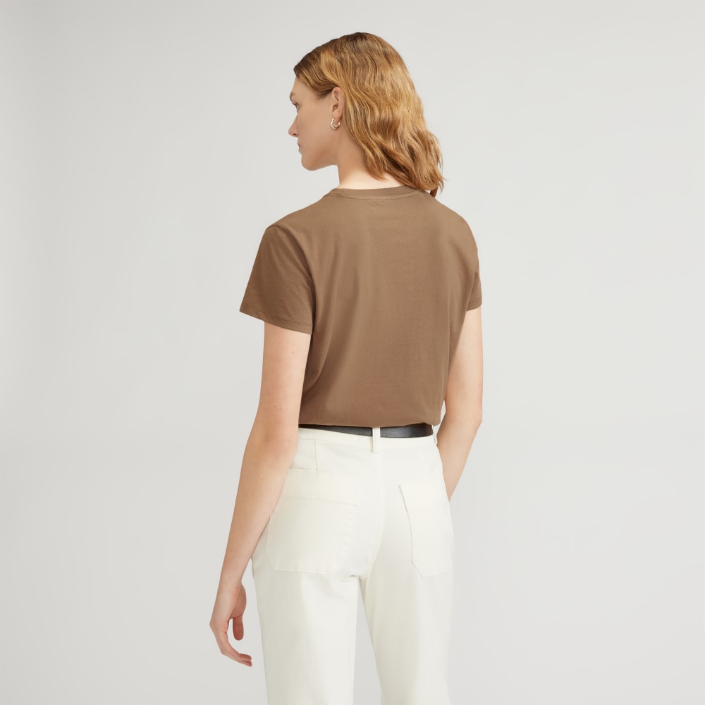 The Box-Cut Tee in Essential Cotton | Toasted Coconut | No Pocket