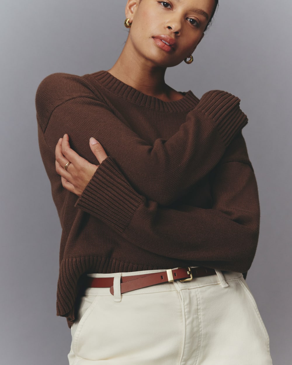 The Boxy Sweater in Everyday Cotton | Cocoa