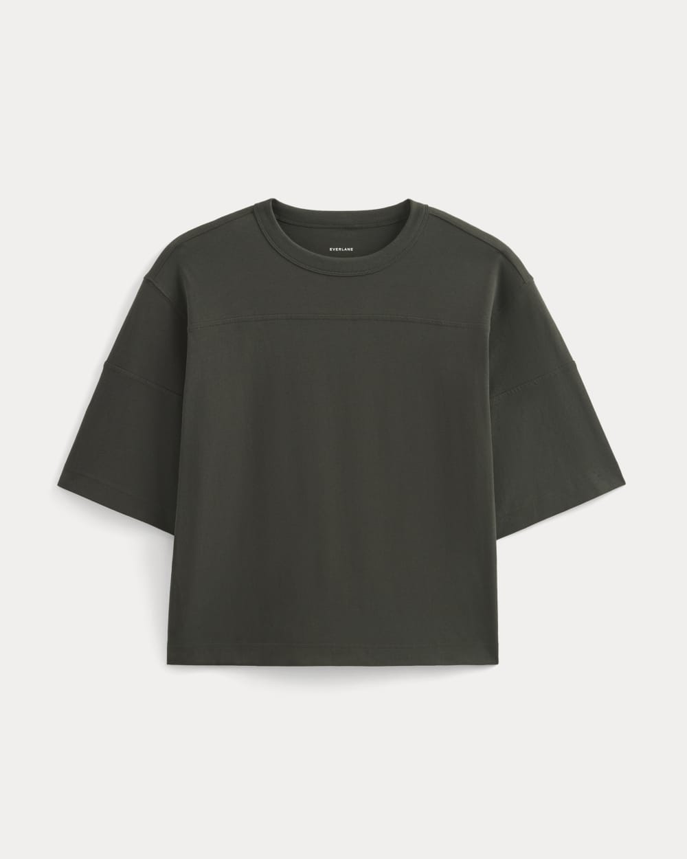 Oversized Varsity Tee in Essential Cotton | Washed Black