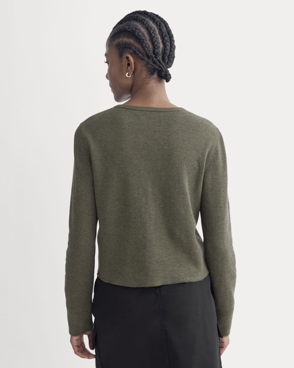 Boxy Henley in Cozy Waffle | Heather Beech