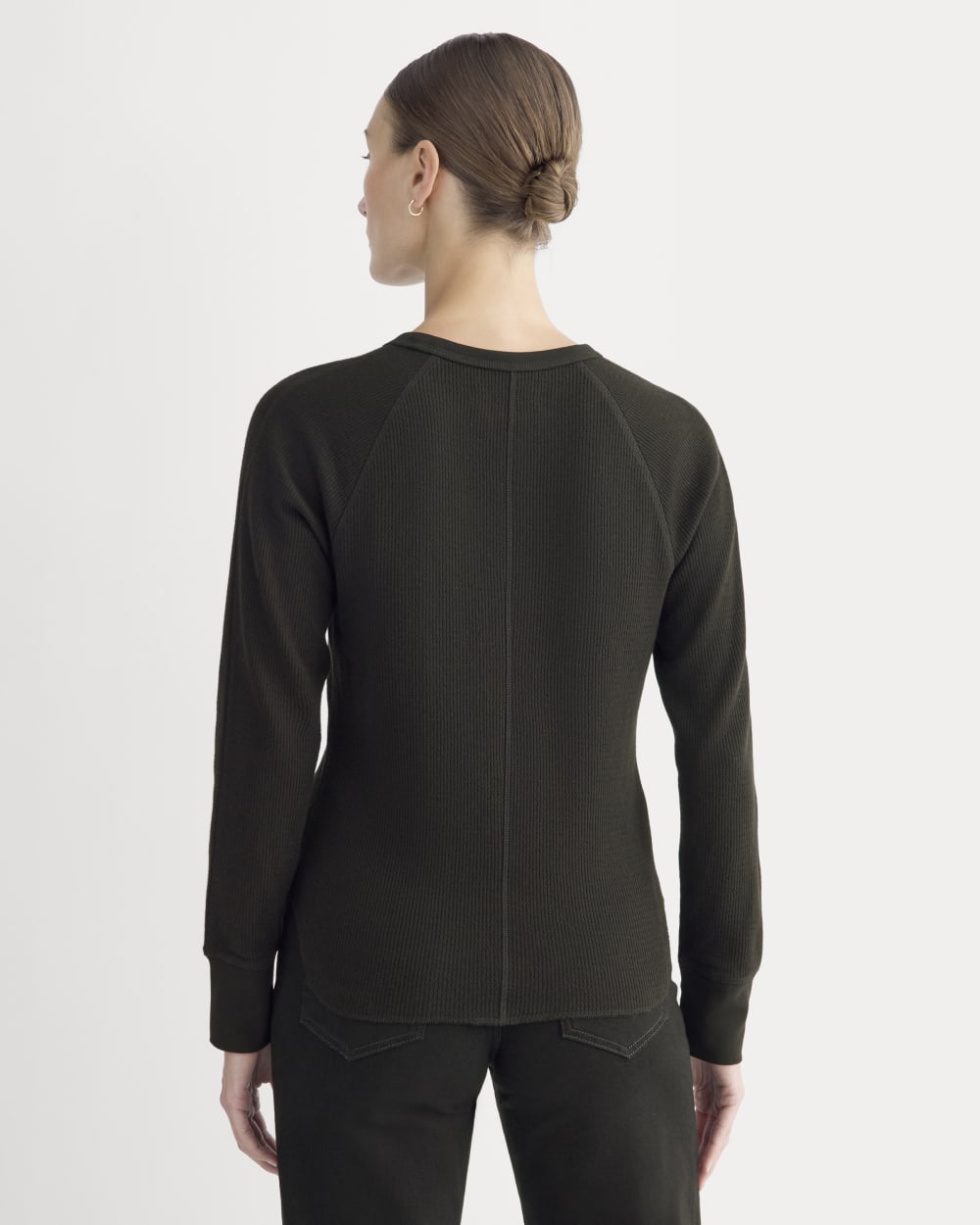 Slim-Fit Crew in Cozy Waffle | Black