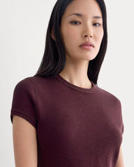 Shrunken Tee in Cozy Waffle | Heathered Port Royale