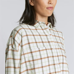 The Boxy Flannel | Seafoam / Tobacco Brown Plaid