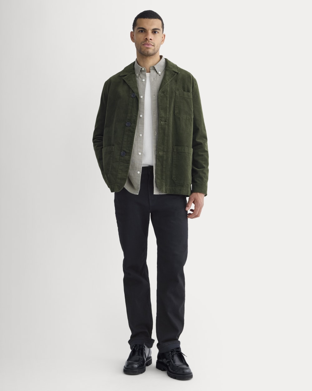 Fine Wale Corduroy Chore Blazer | Dark Forest